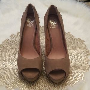 Vince Camuto open toe pumps